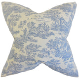 Ramira Toile Feather Filled Denim Throw Pillow