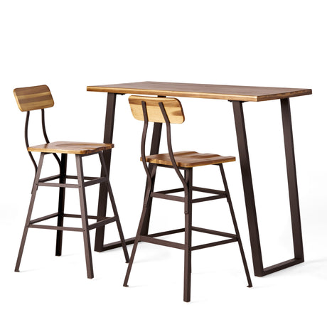 Ramona 3-piece Acacia Wood Bar Set by Christopher Knight Home