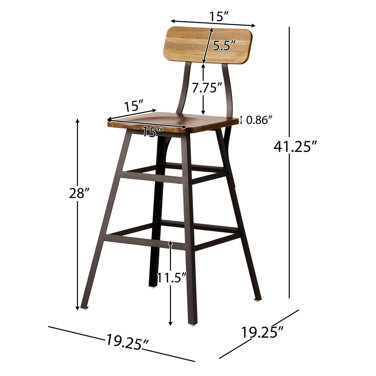 Ramona 3-piece Acacia Wood Bar Set by Christopher Knight Home