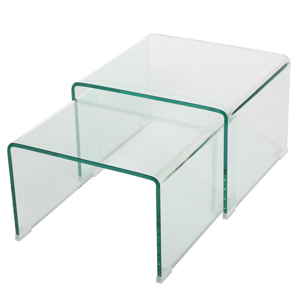 Ramona Glass Accent Nesting Tables (Set of 2) by Christopher Knight Home