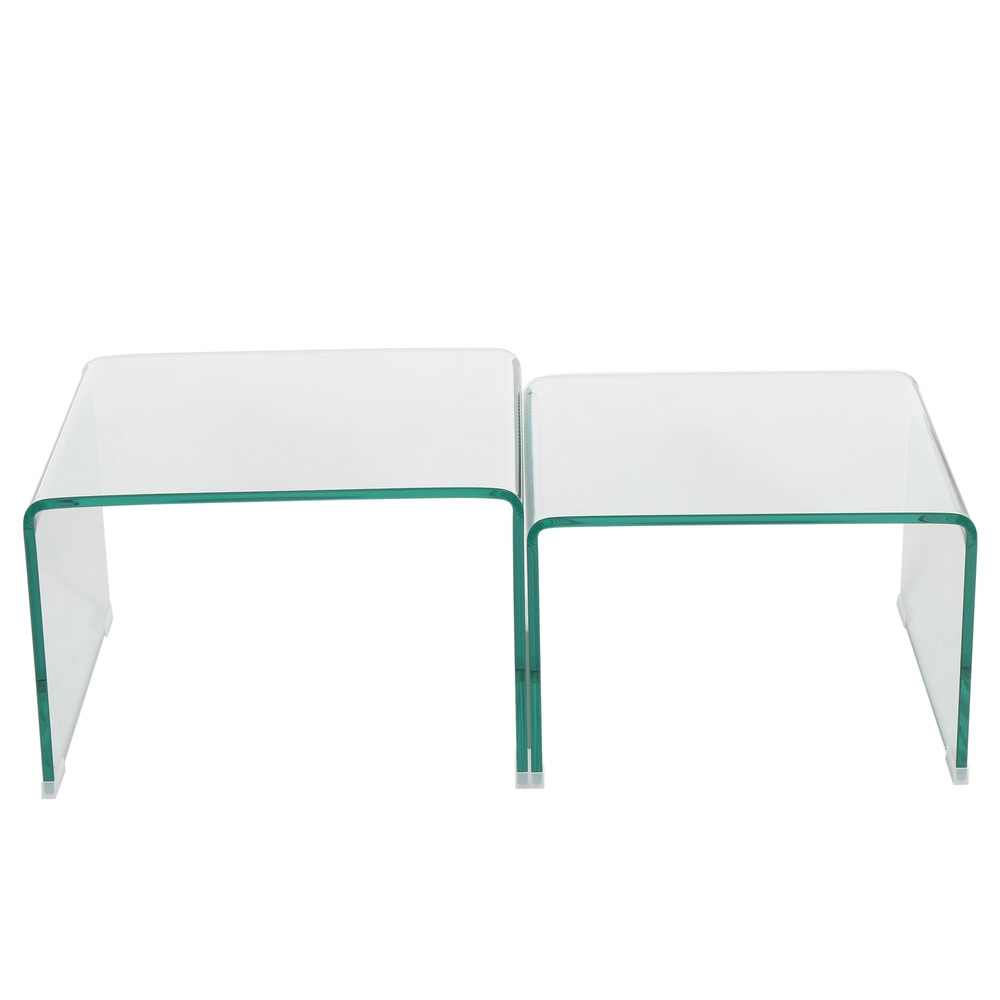 Ramona Glass Accent Nesting Tables (Set of 2) by Christopher Knight Home