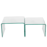 Ramona Glass Accent Nesting Tables (Set of 2) by Christopher Knight Home