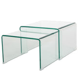Ramona Glass Accent Nesting Tables (Set of 2) by Christopher Knight Home