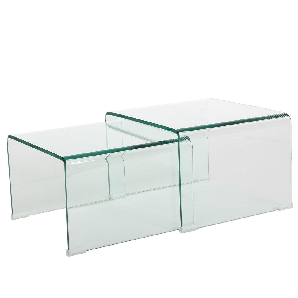 Ramona Glass Accent Nesting Tables (Set of 2) by Christopher Knight Home