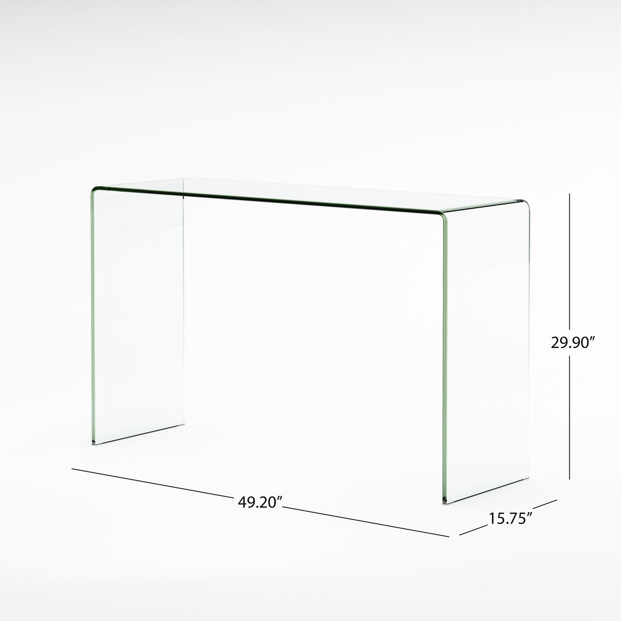 Ramona Glass Console Table by Christopher Knight Home - 30" H x 49.25" W x 15.75" D