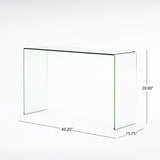 Ramona Glass Console Table by Christopher Knight Home - 30" H x 49.25" W x 15.75" D