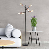 Raphine Matte Black 6-light Floor Lamp