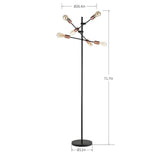 Raphine Matte Black 6-light Floor Lamp