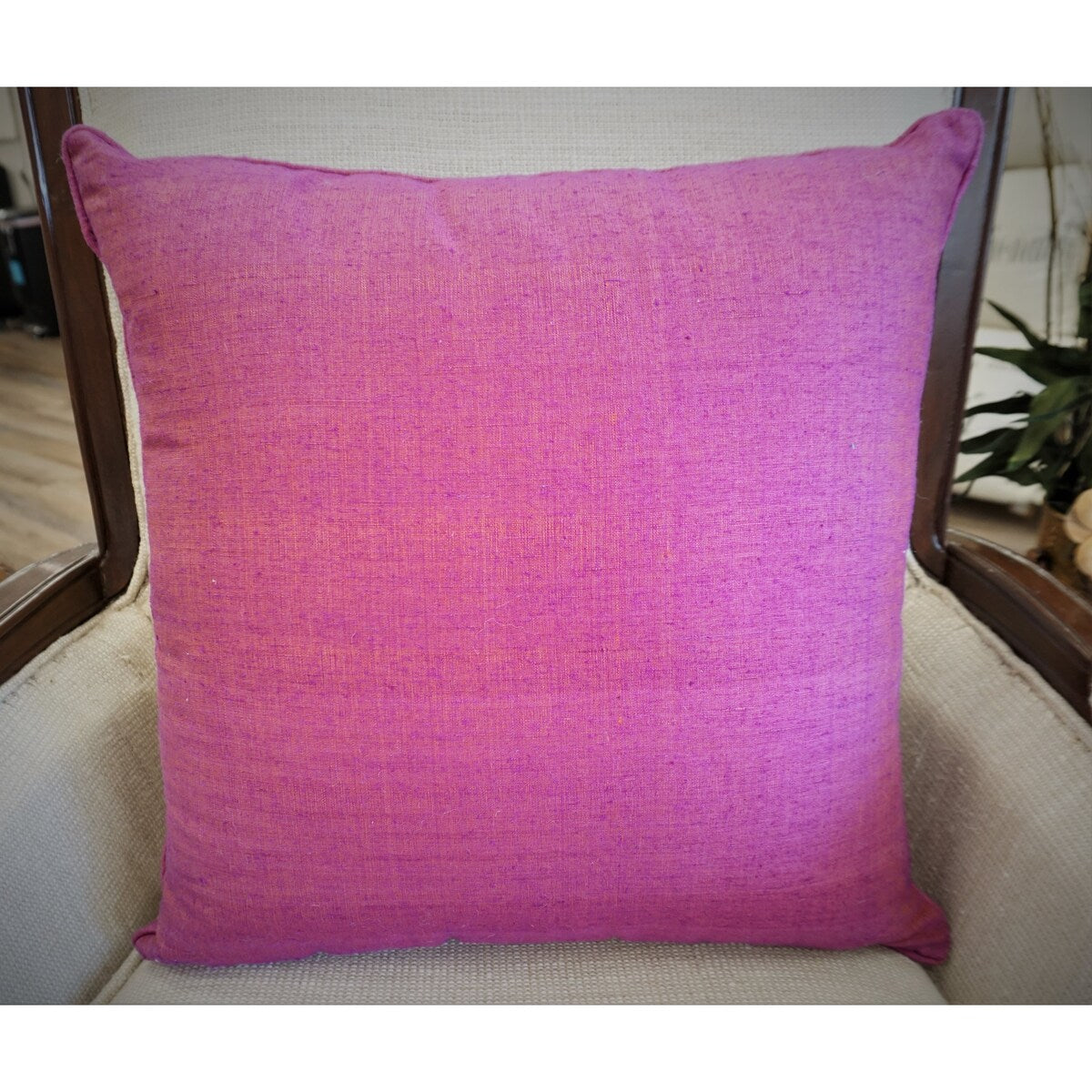 Home&Manor Rasht Dupioni Silk Pillow 18"