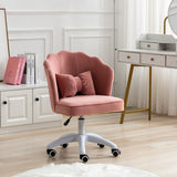 Rasoo Desk Chair Task Chair Home Office Chair Adjustable Swivel Rolling Vanity Chair with Wheels for Bedroom Study Room