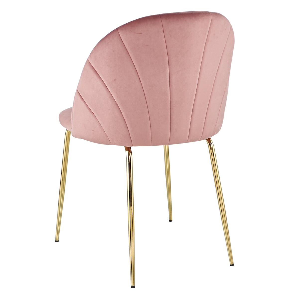 Rasoo Modern Luxury Dining Chair, Side Chair with Golden Legs and Velvet Cushion, Set of 2
