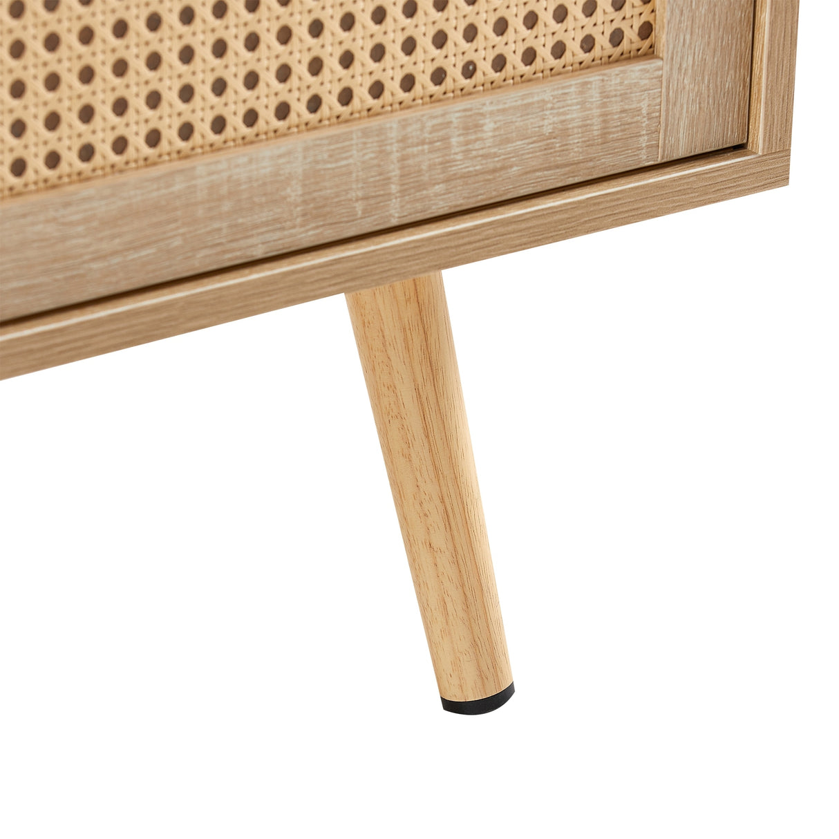 Rattan Coffee table, sliding door for storage