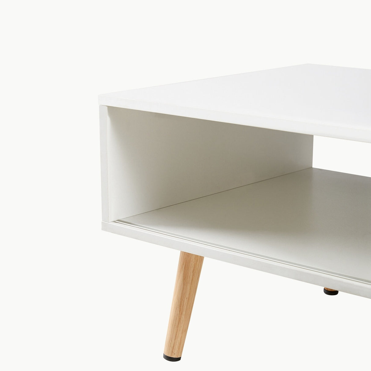 Rattan Coffee table, sliding door for storage