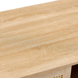 Rattan Coffee table, sliding door for storage
