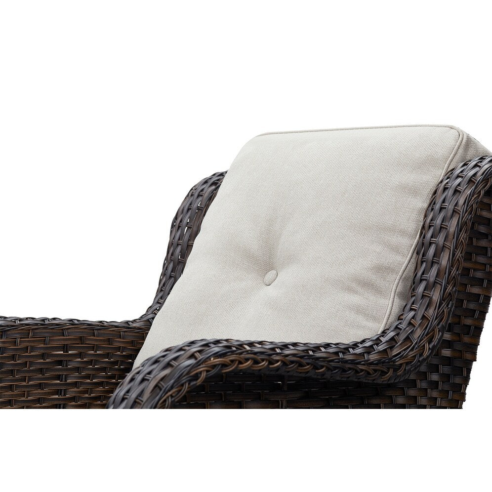 Gymojoy Outdoor Patio Rattan Chairs with Cushions Set of 2