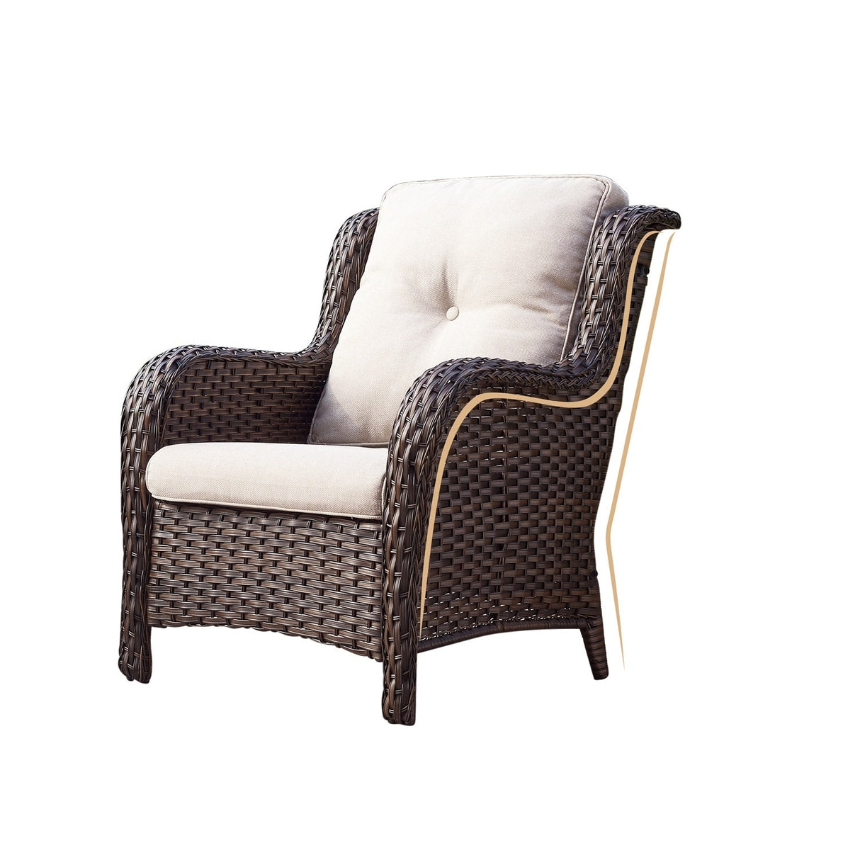 Gymojoy Outdoor Patio Rattan Chairs with Cushions Set of 2
