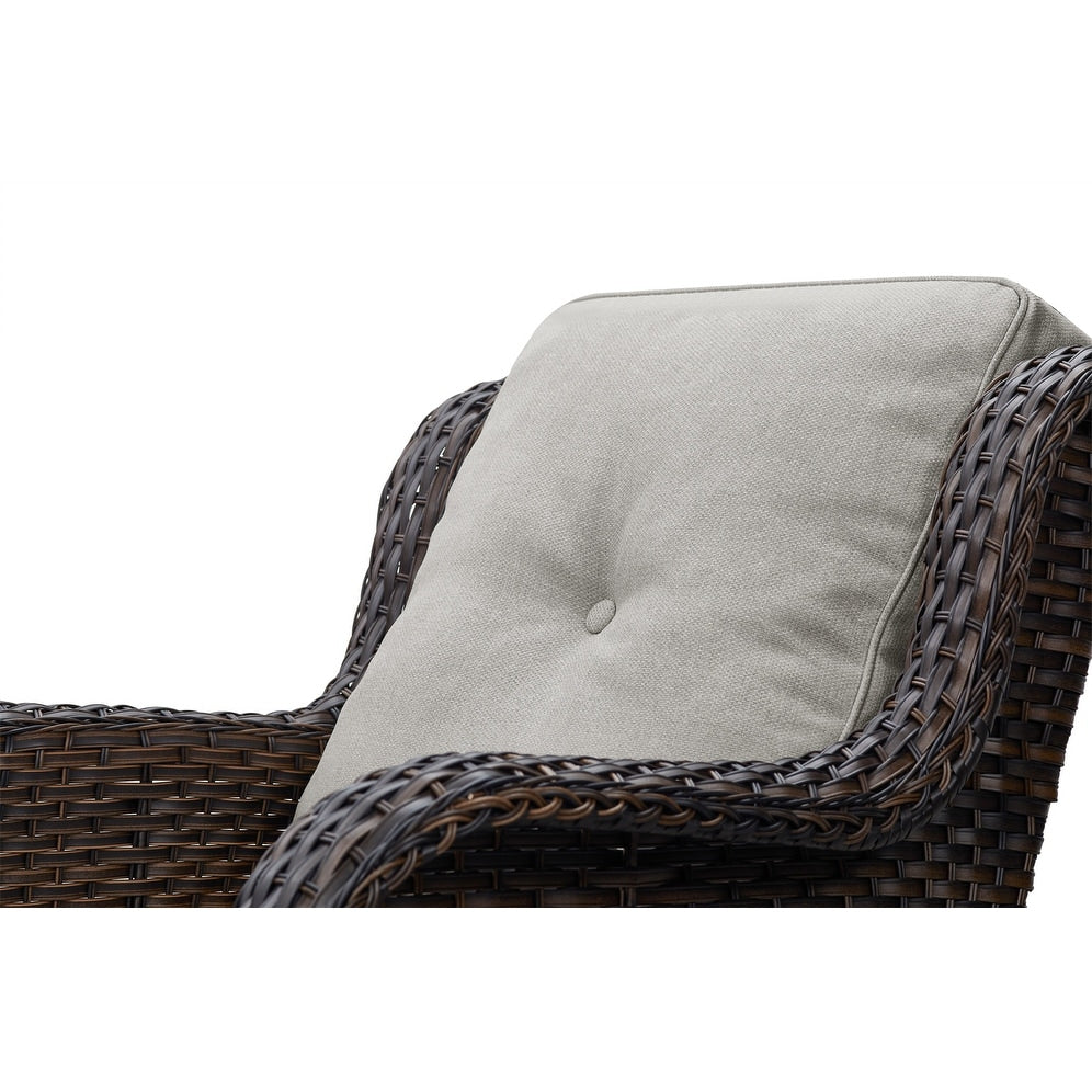 Gymojoy Outdoor Patio Rattan Chairs with Cushions Set of 2