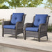 Gymojoy Outdoor Patio Rattan Chairs with Cushions Set of 2