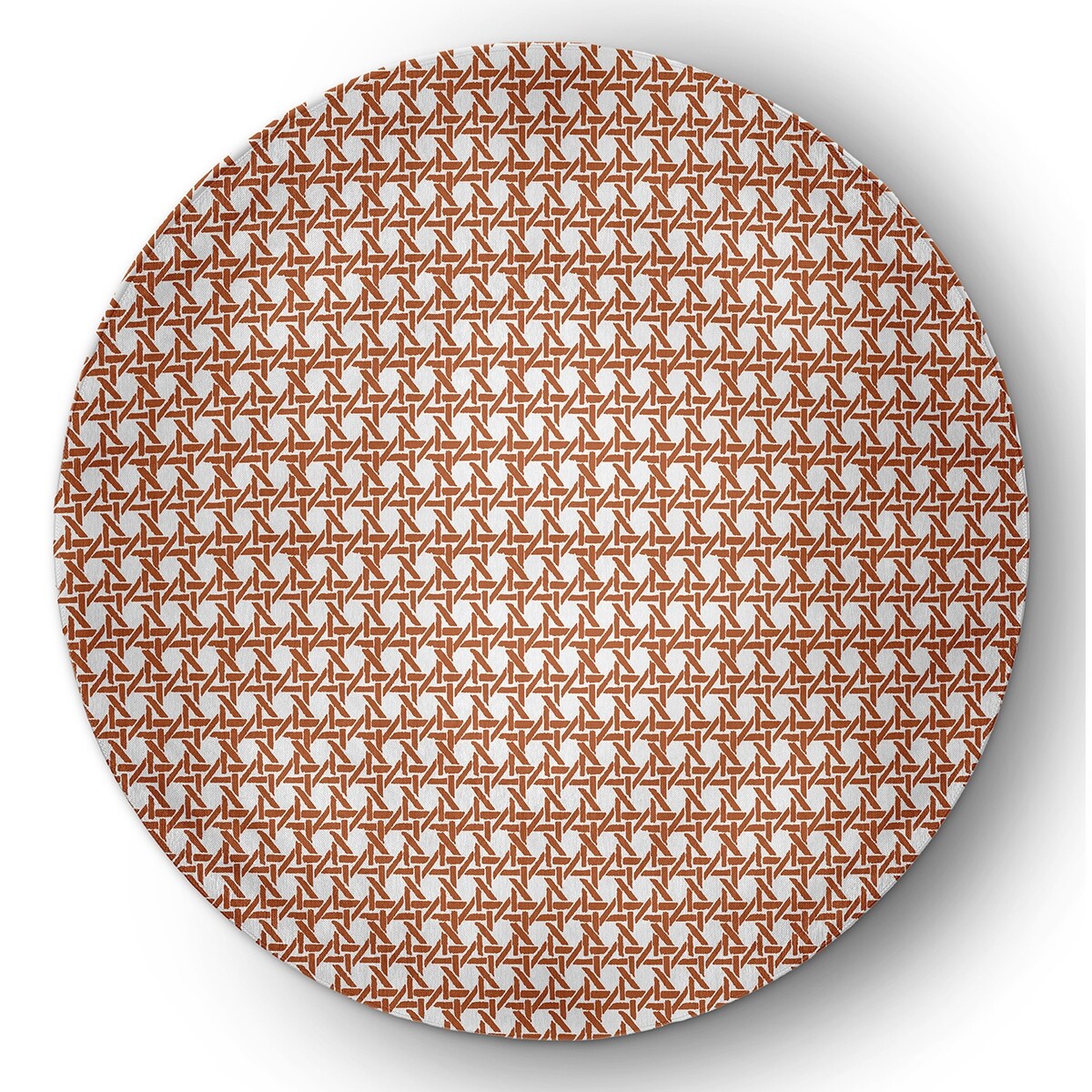 Rattan Geometric Rug
