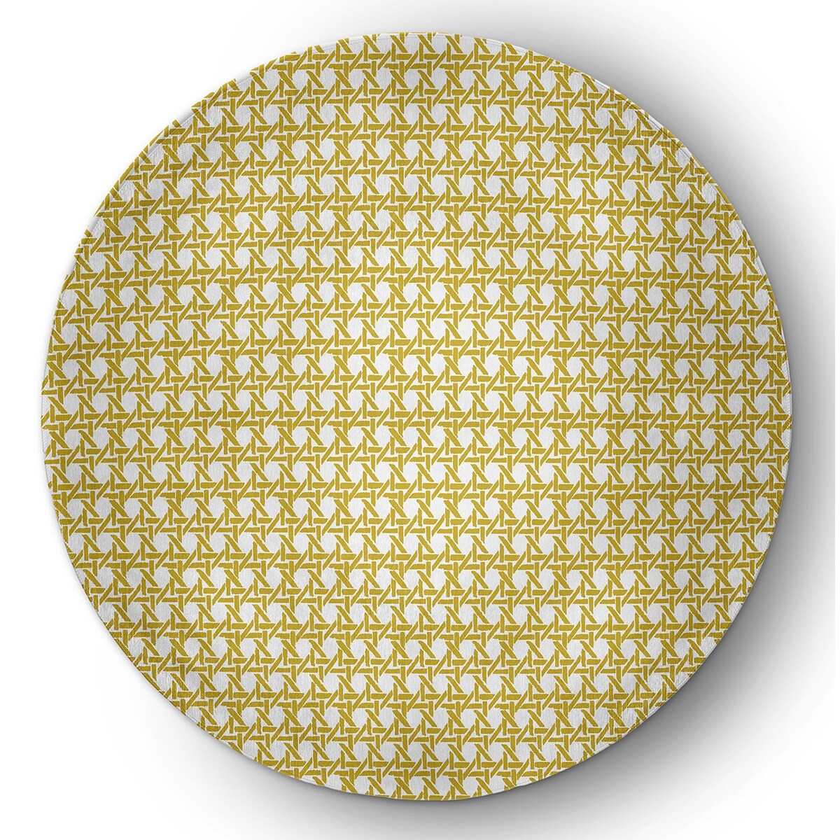 Rattan Geometric Rug