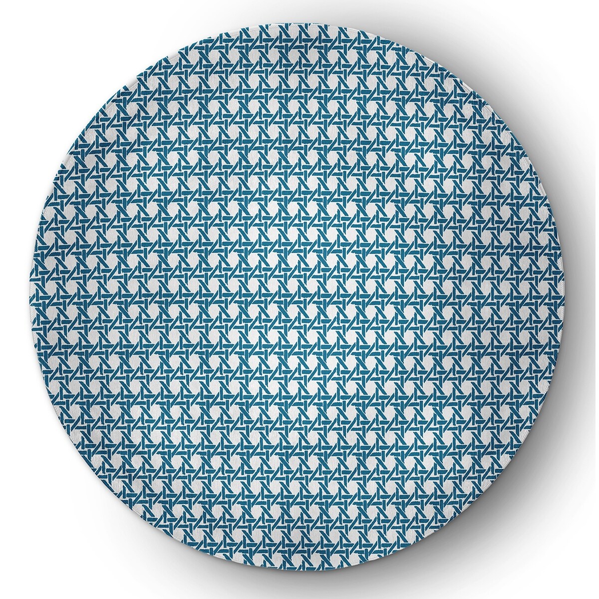Rattan Geometric Rug