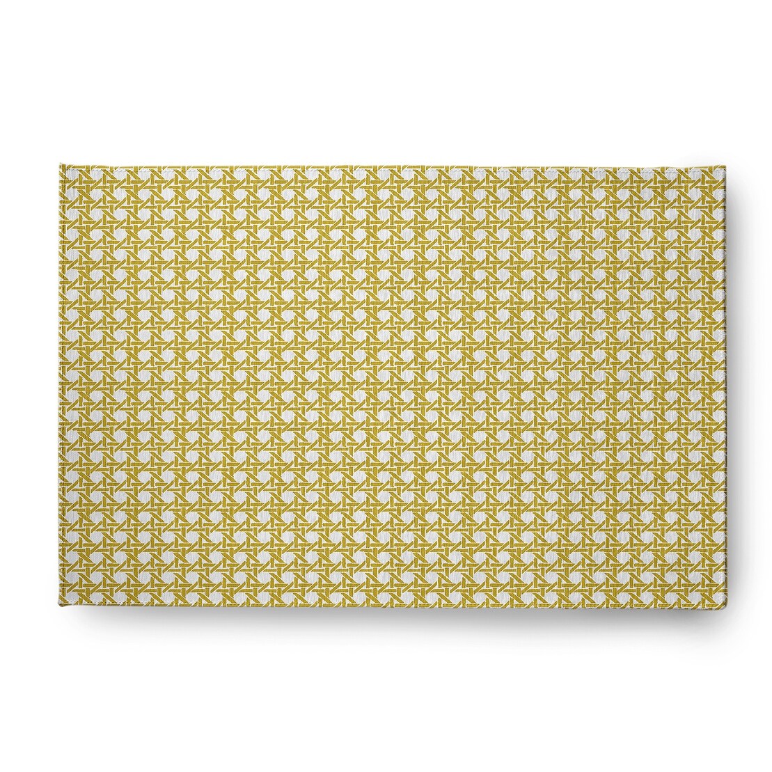 Rattan Geometric Rug