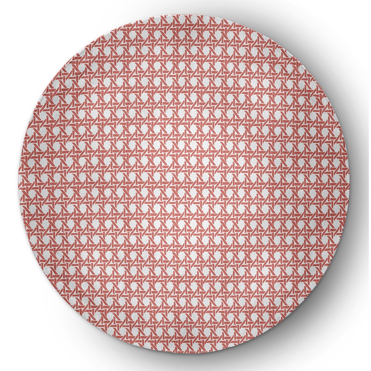 Rattan Geometric Rug