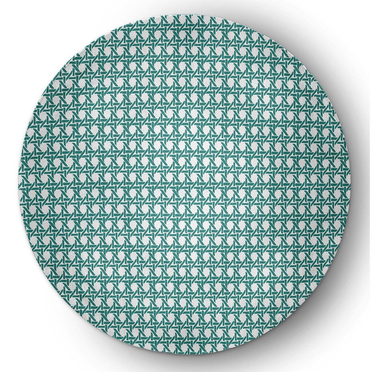Rattan Geometric Rug