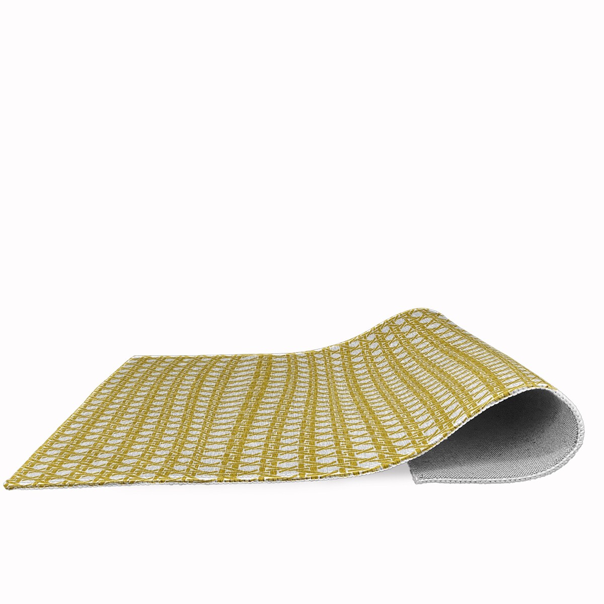 Rattan Geometric Rug