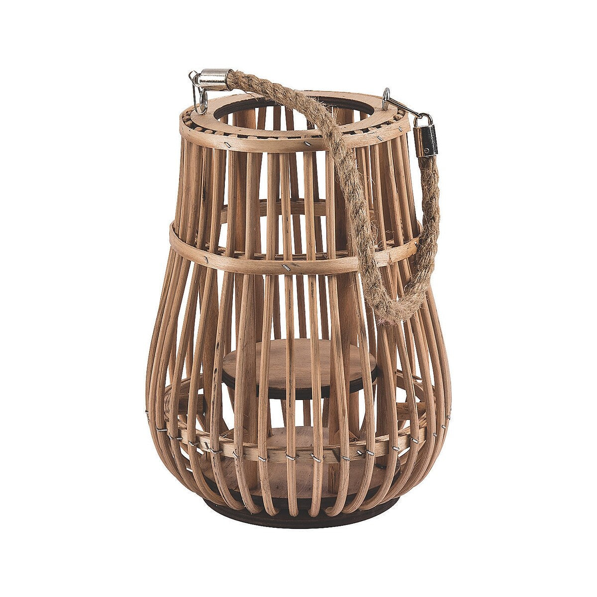 Rattan Natural Lantern With Handle, Home Decor, 1 Piece