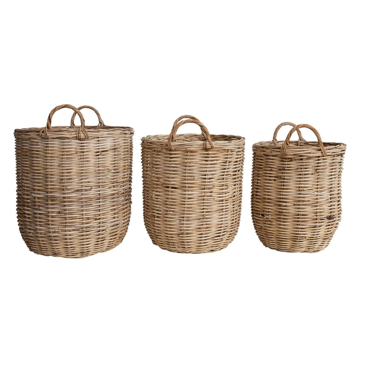 Rattan Storage Baskets - 16.9"L x 13.4"W x 22.1"H