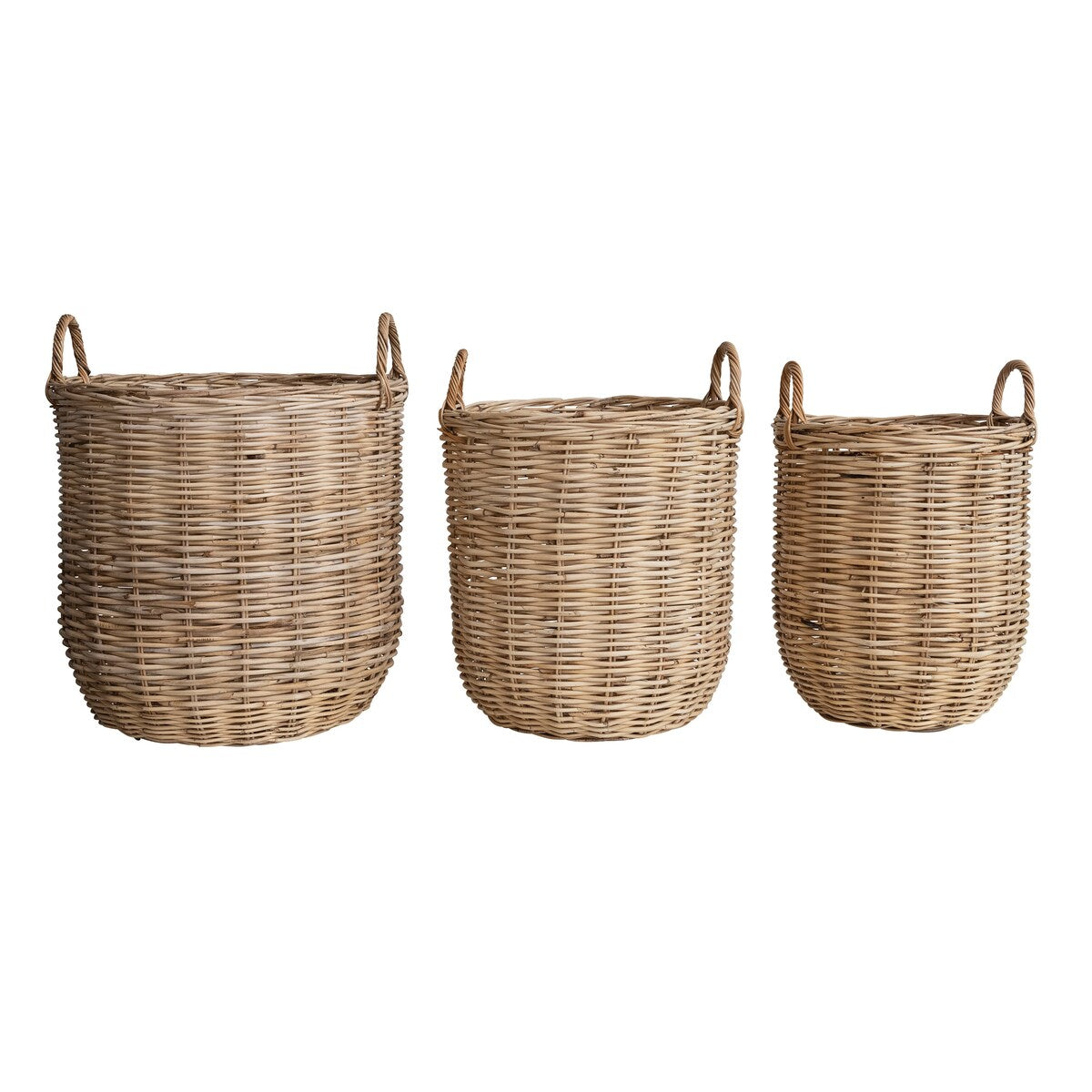 Rattan Storage Baskets - 16.9"L x 13.4"W x 22.1"H