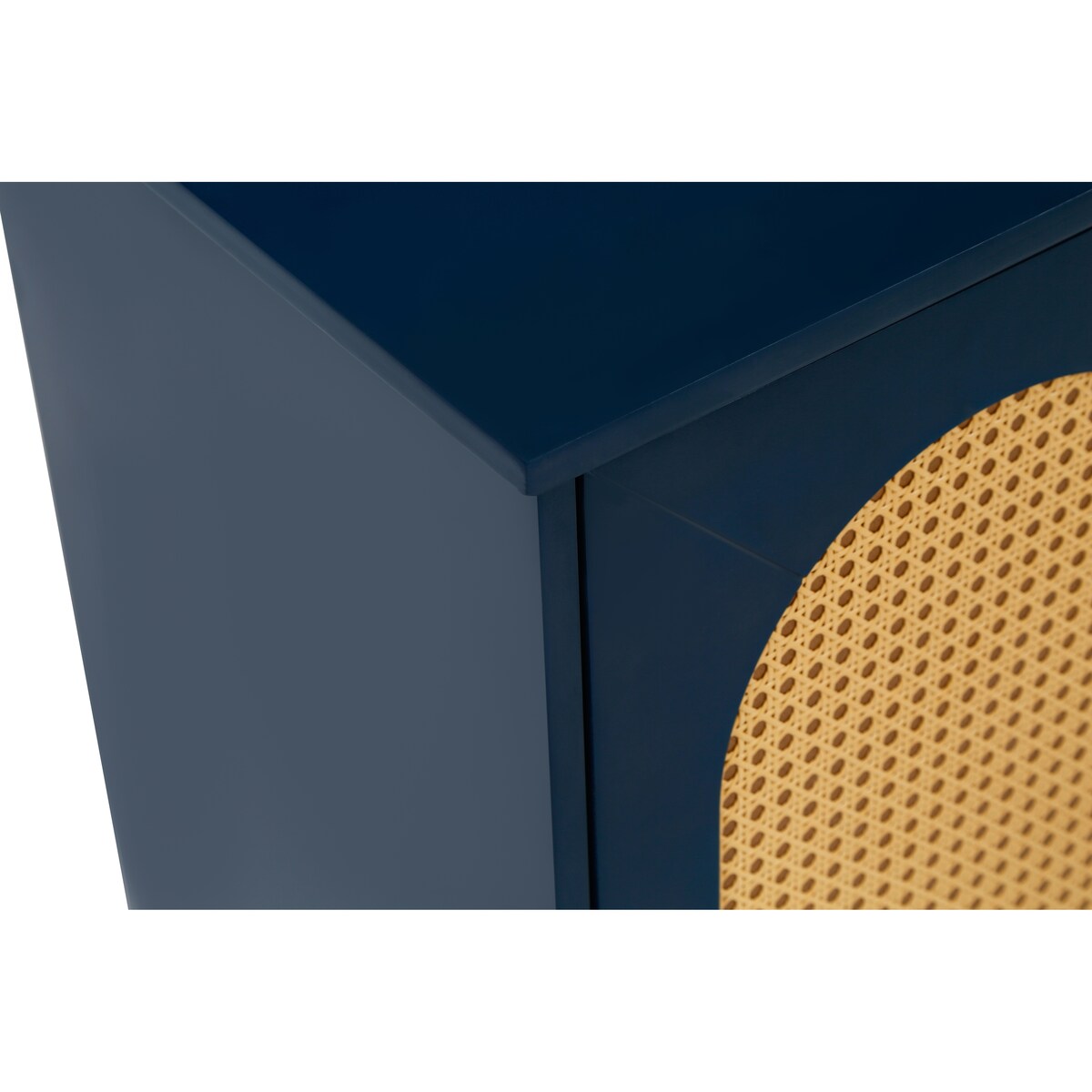 Rattan Storage Cabinet with Doors and Adjustable Shelves,Free Standing Cabinet for Entryway, Living Room,Kitchen