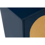 Rattan Storage Cabinet with Doors and Adjustable Shelves,Free Standing Cabinet for Entryway, Living Room,Kitchen