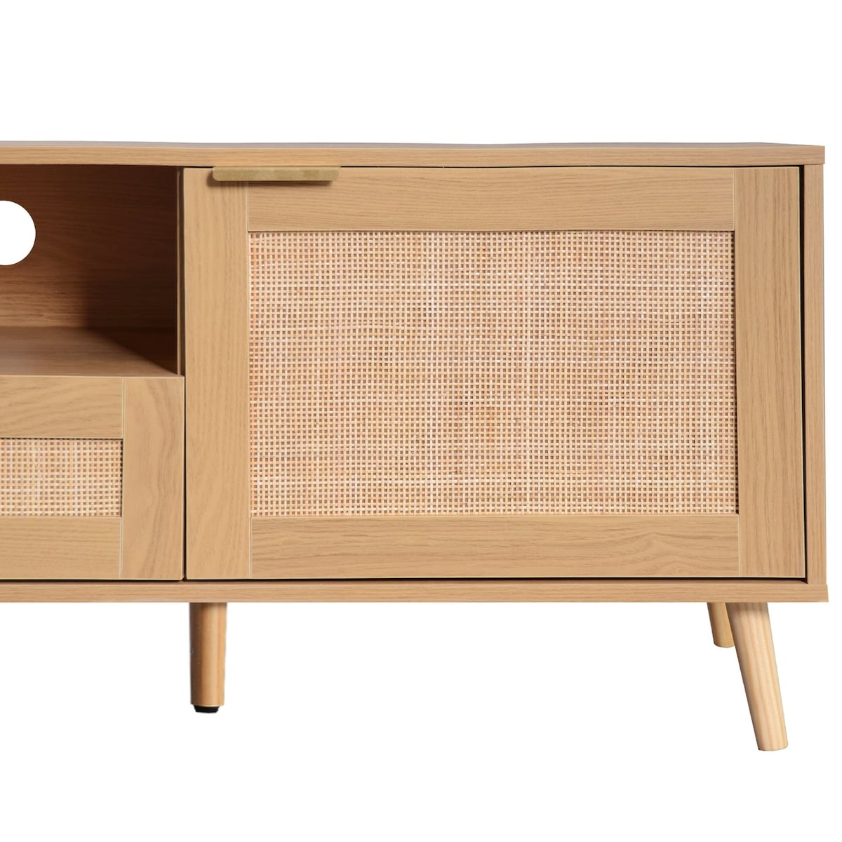 85'' MDF TV Stand with Solid Wood Legs - 78.74" x 14.60"