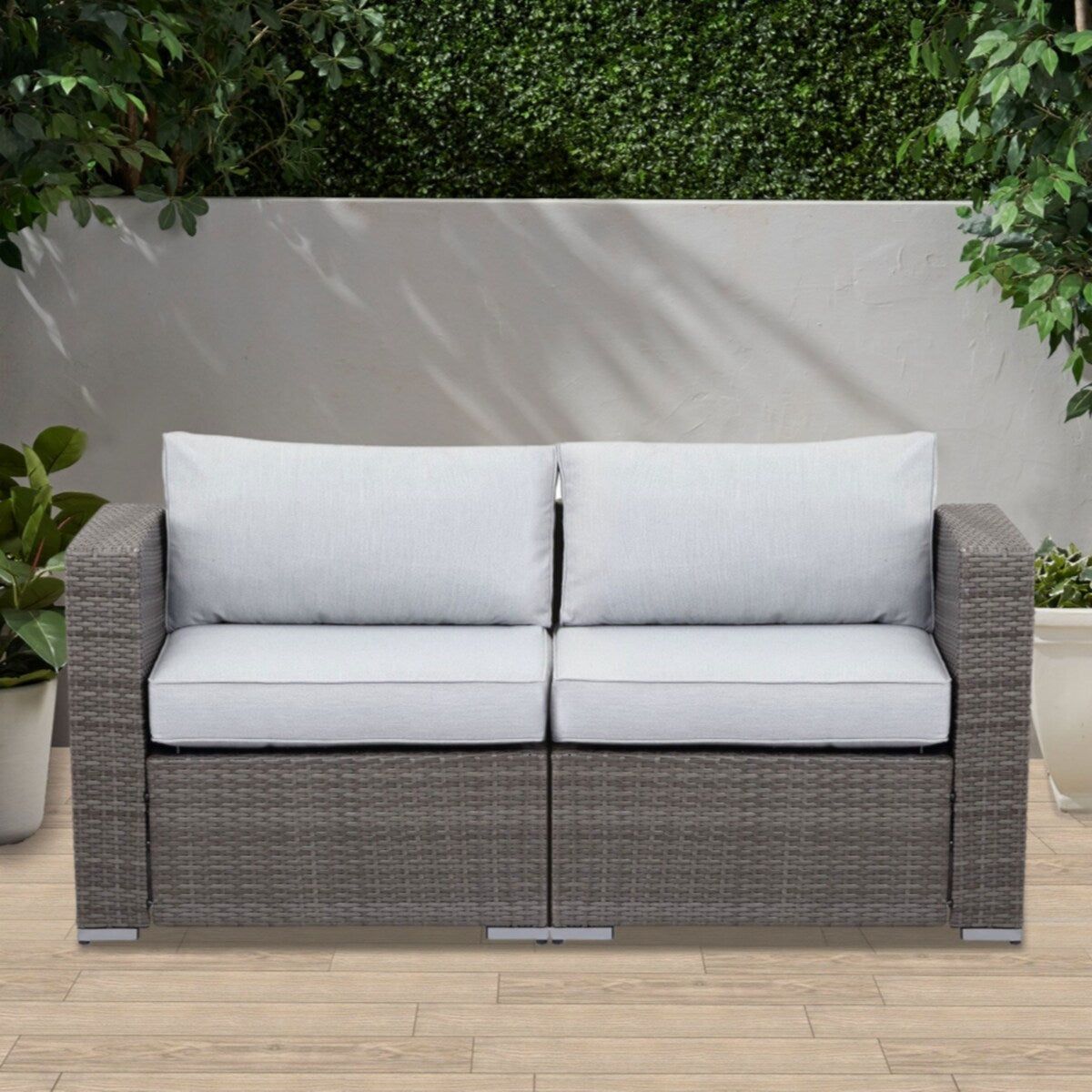 Rattan Wicker Modern Twin Navy Blue Couch Small Sleeper Sofa For Small Spaces Furniture