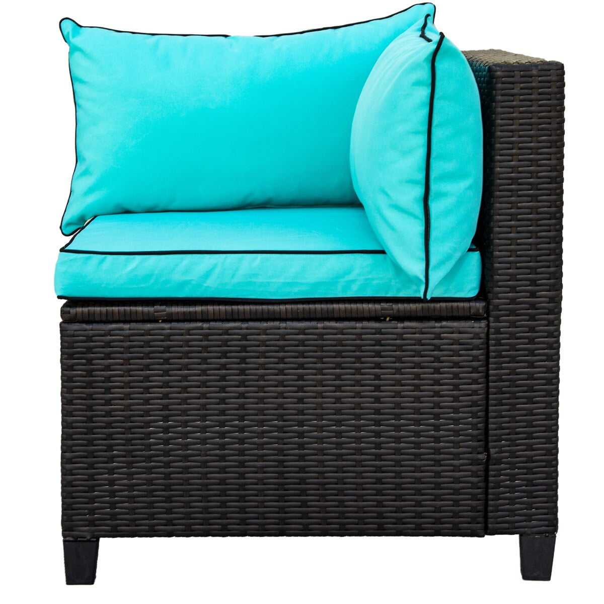 Rattan Wicker Sofa Set for Outdoors with Coffee Table & U-Shape Sectional