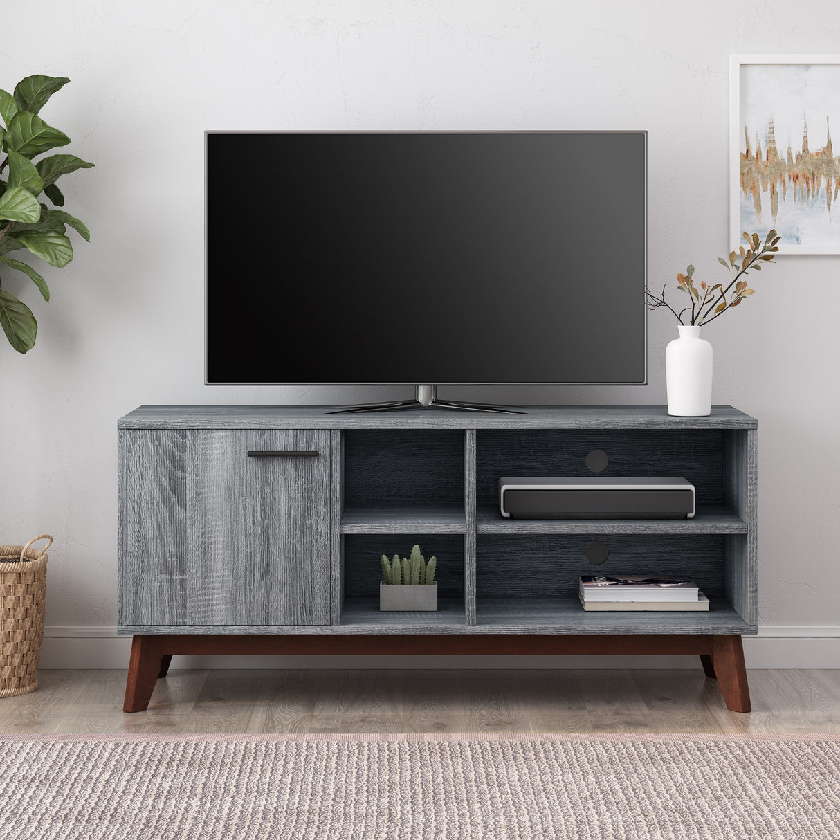 Rattler Mid-century Storage TV Stand by Christopher Knight Home