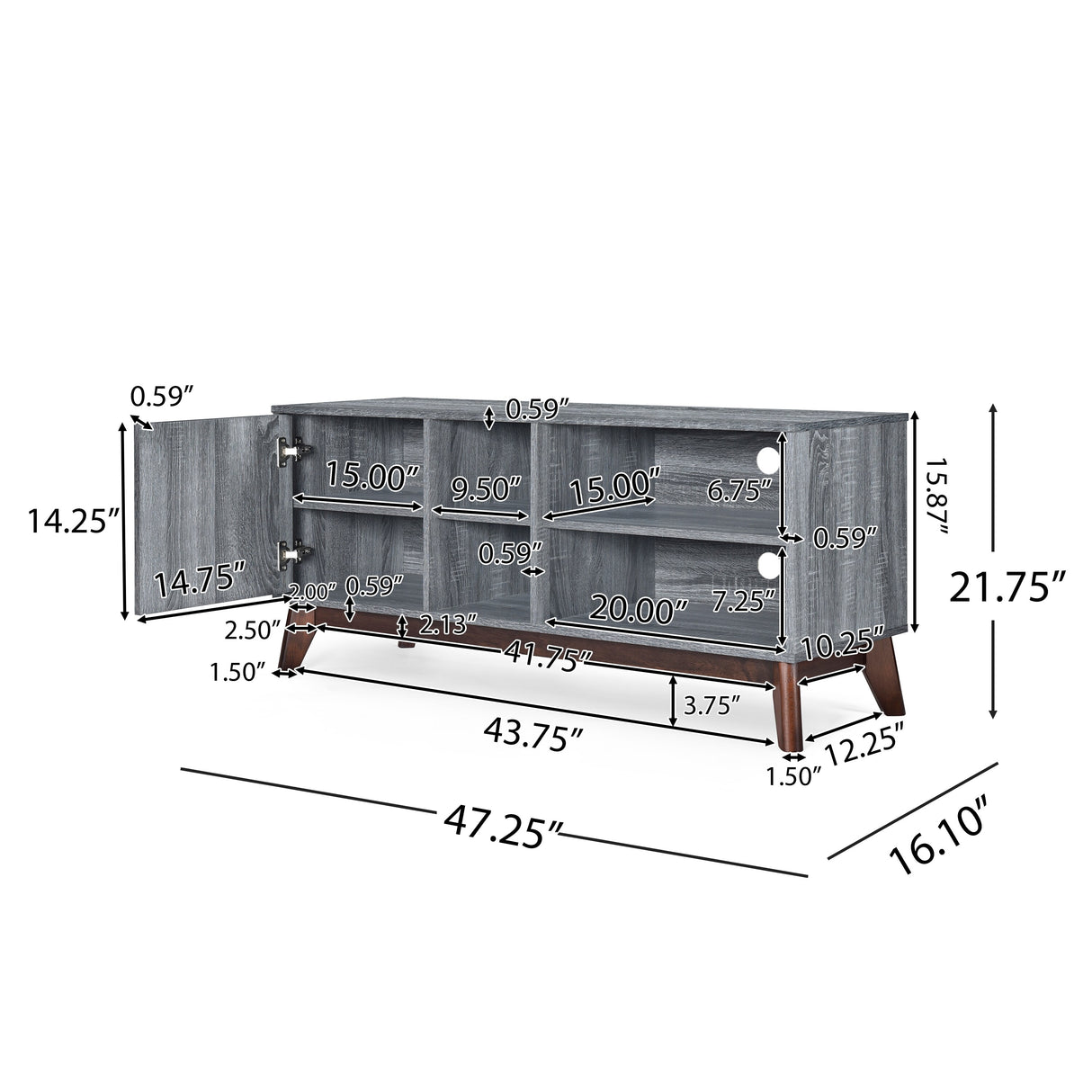 Rattler Mid-century Storage TV Stand by Christopher Knight Home
