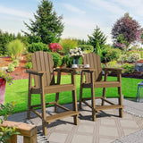 Ravenna Plastic Wood 25" Tall Adirondack Chair Poly Balcony Barstool