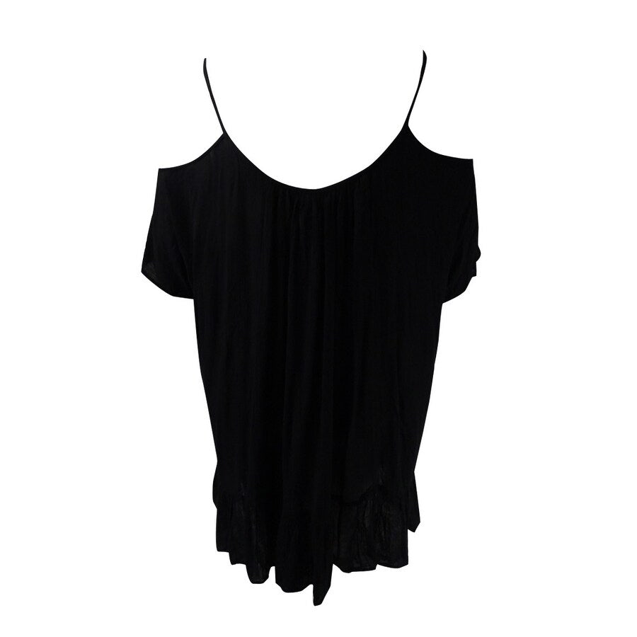 Raviya Women's Plus Size Cold-Shoulder Peasant Cover-Up