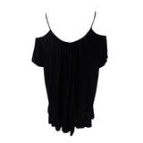 Raviya Women's Plus Size Cold-Shoulder Peasant Cover-Up