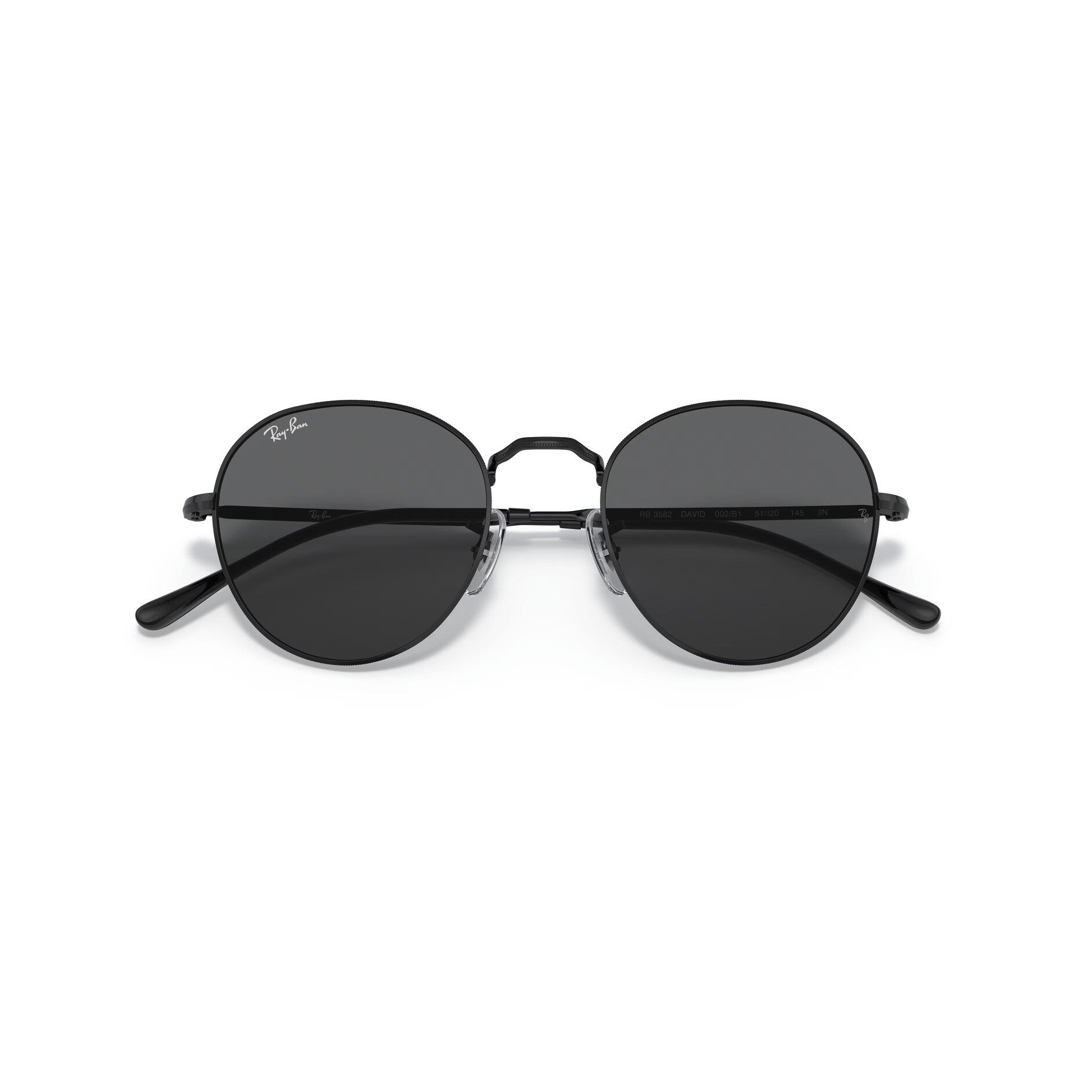 Ray Ban Round Metal Black with Dark Lenses Sleek Vintage Sunglasses Overstock