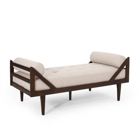 Rayle Tufted Chaise Lounge with Pillows by Christopher Knight Home - 65.00" W x 27.75" D x 23.75" H