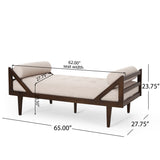 Rayle Tufted Chaise Lounge with Pillows by Christopher Knight Home - 65.00" W x 27.75" D x 23.75" H