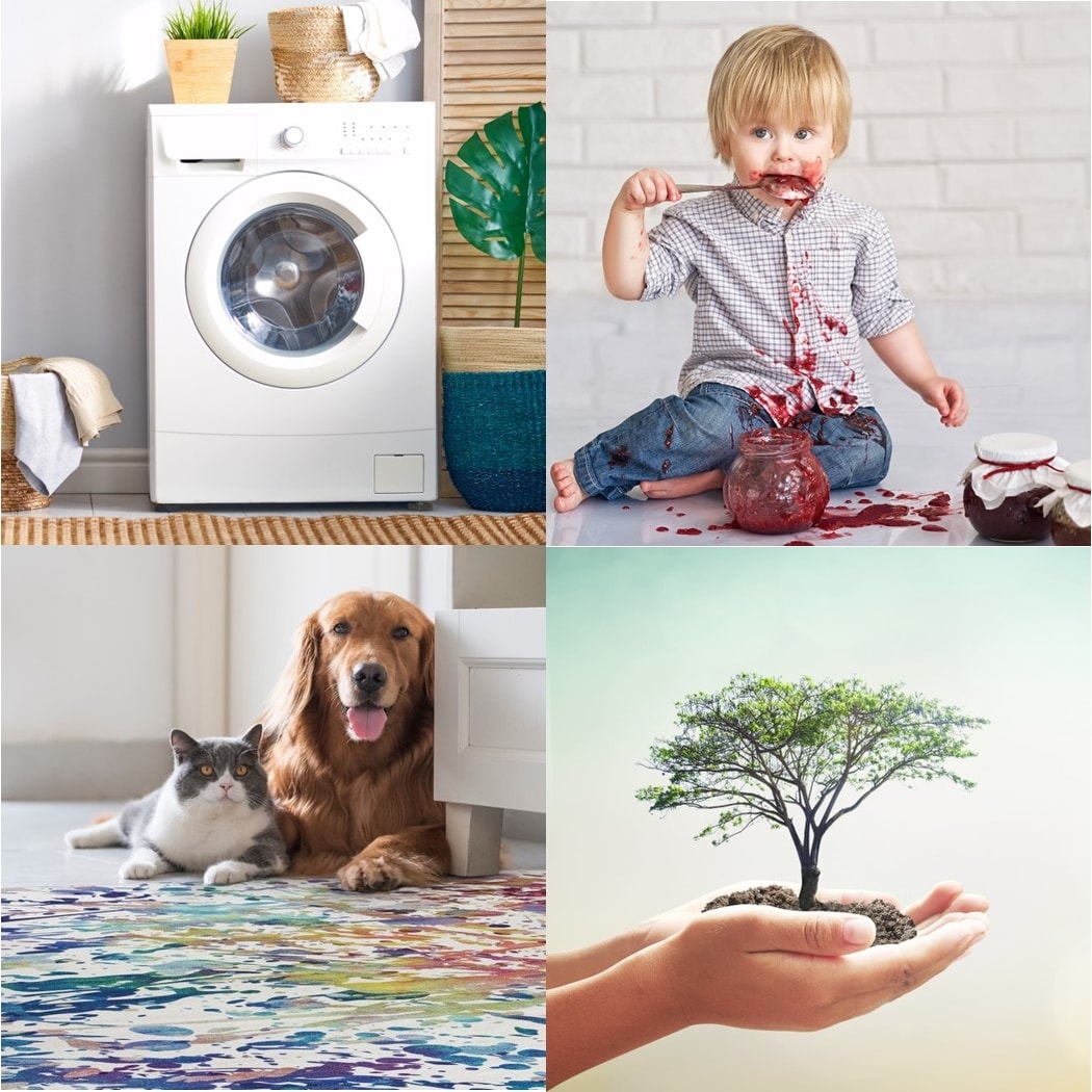 ReaLife Machine Washable Rug - Modern Paintbrush