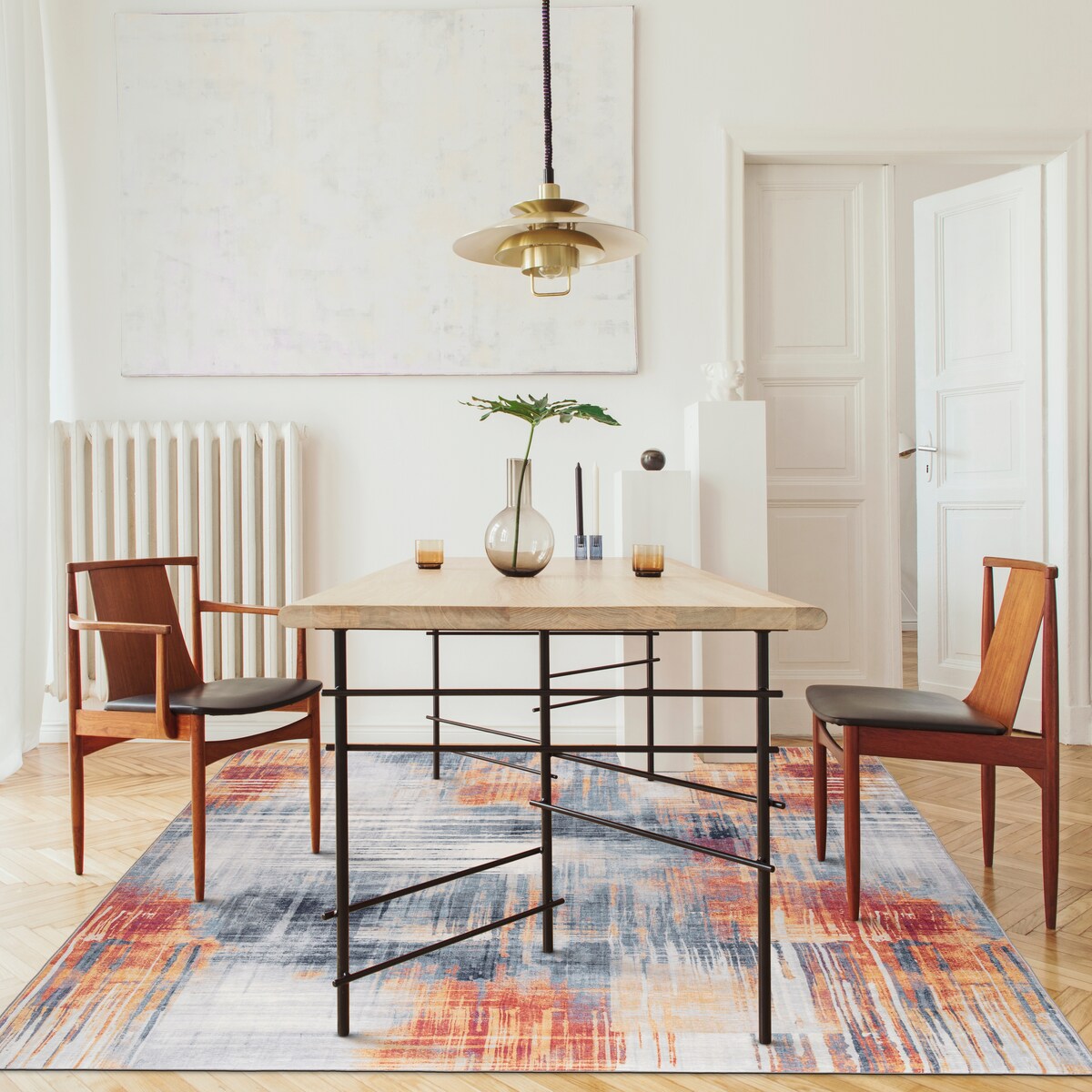 ReaLife Machine Washable Rug - Modern Paintbrush
