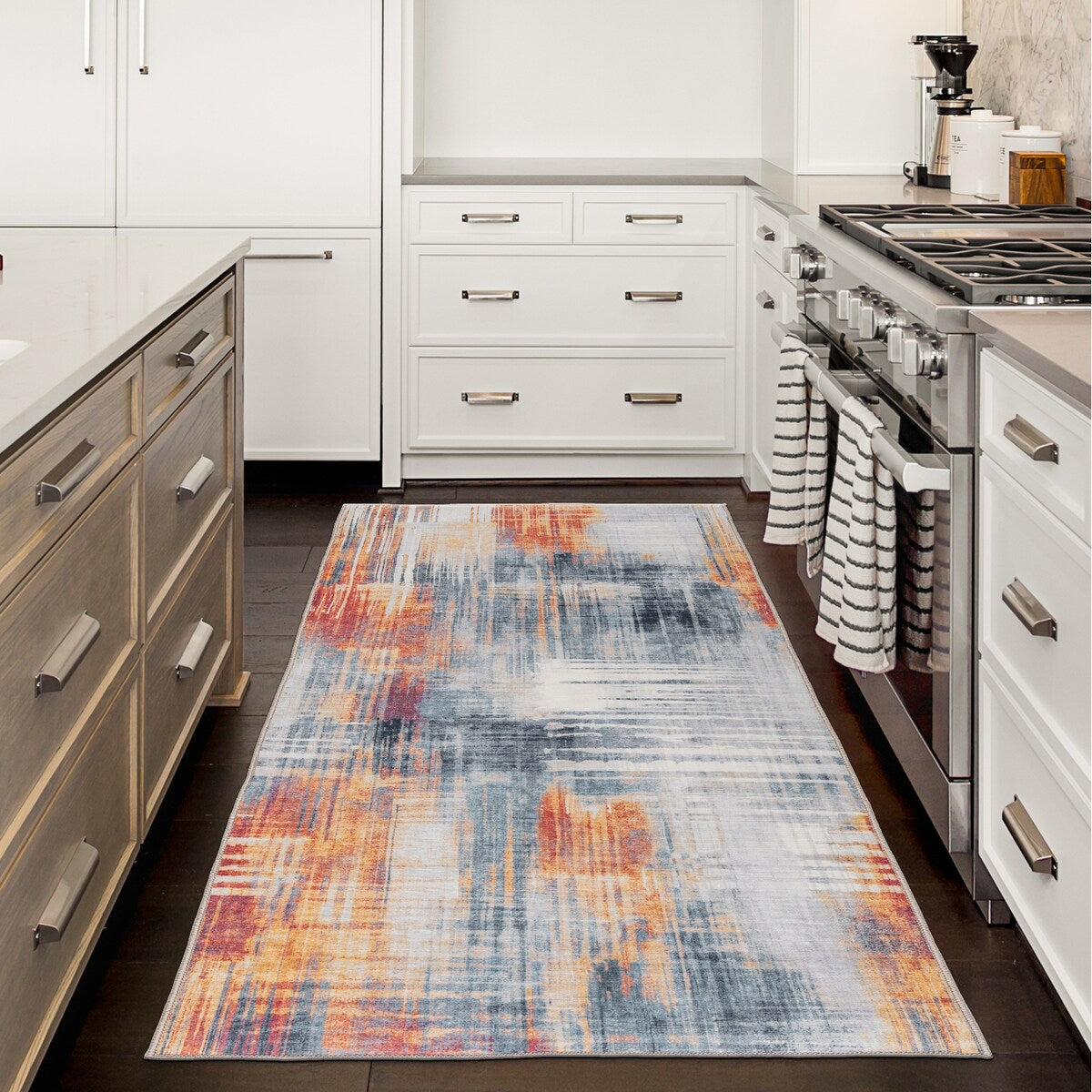 ReaLife Machine Washable Rug - Modern Paintbrush