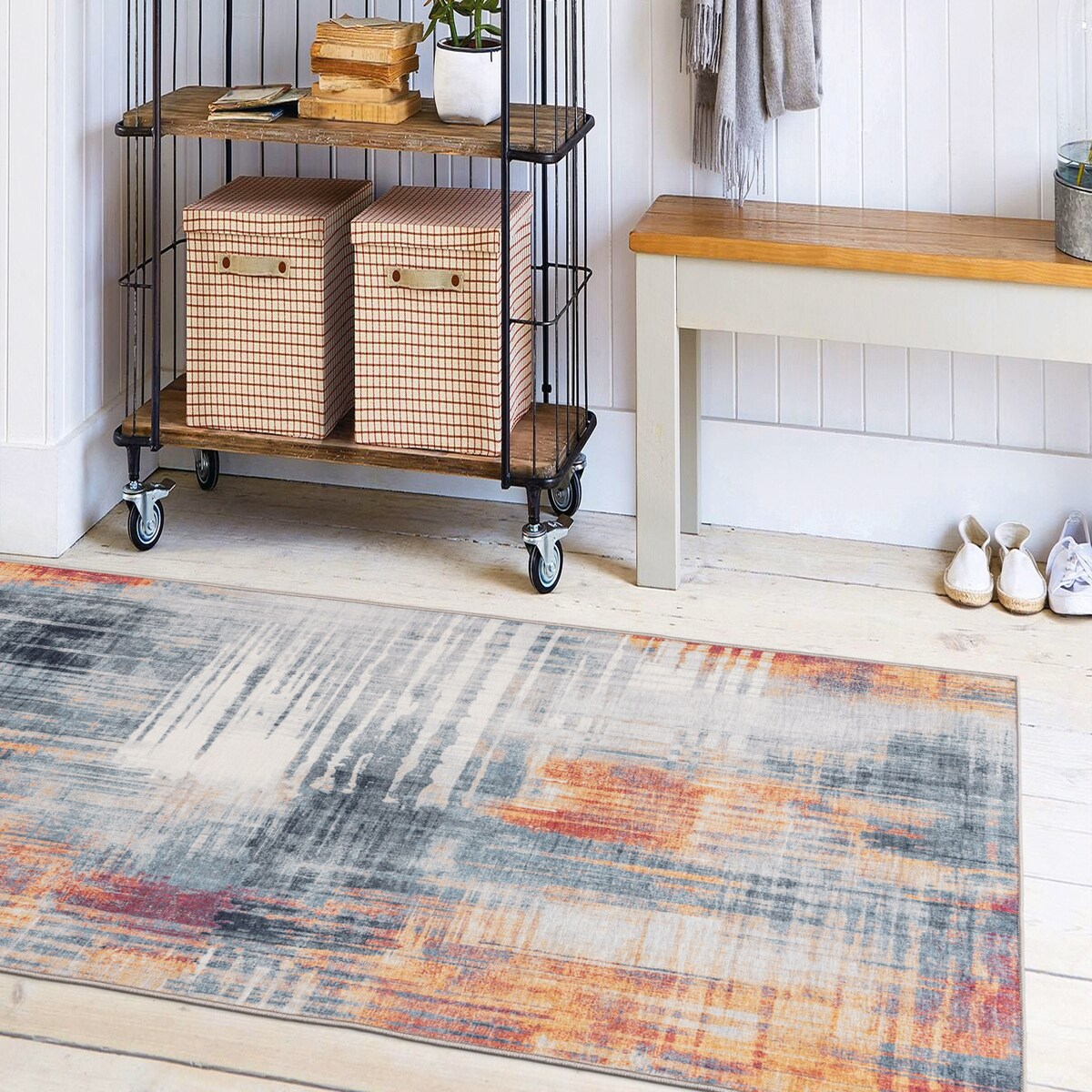 ReaLife Machine Washable Rug - Modern Paintbrush