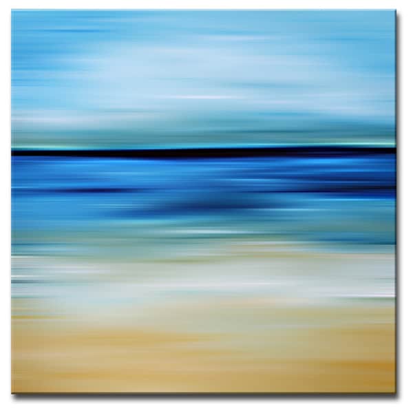 Blur Stripes IV' Abstract Wrapped Canvas Wall Art